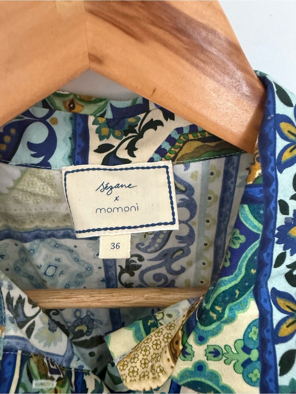 Sezane Livia Shirt - Sézane X Momonì Mosaic - Size 4 - Picture 4 of 4